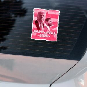 Trump Vance 2024 - Pink Design - Bubble-free stickers