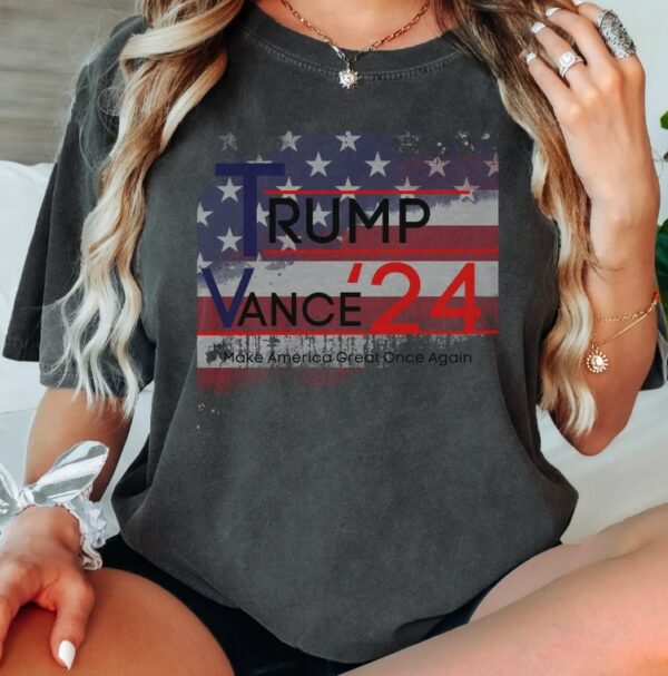 Trump Vance 2024 Presidential Campaign For Men and Women, Front and Back Print3