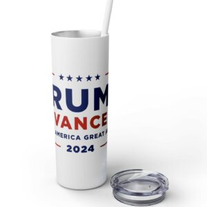 Trump Vance 2024 Skinny Tumbler with Straw, 20oz Us