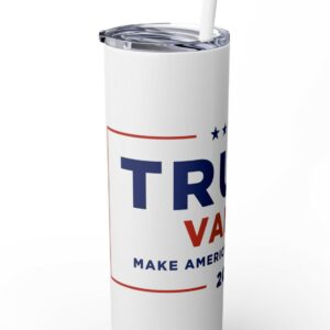 Trump Vance 2024 Skinny Tumbler with Straws, 20oz