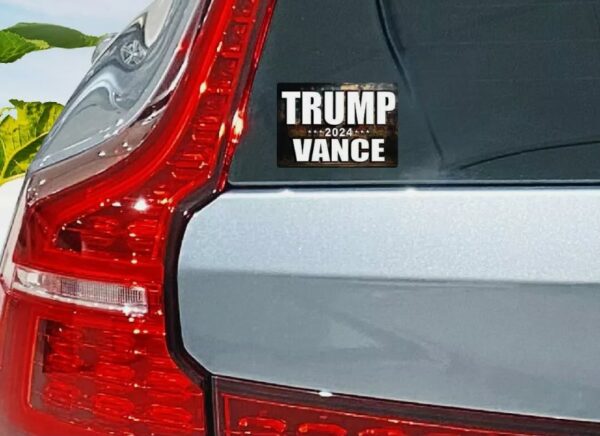 Trump Vance 2024 Sticker Decal Vote MAGA Fight President USA Flag Brandon Shot1