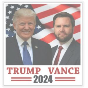 Trump Vance 2024 Sticker USA Flag Trump Vance Sticker Trump 2024 Sticker JD Vance Sticker Vance VP 2024 Election Vice President Picked1