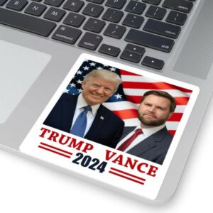 Trump Vance 2024 Sticker USA Flag Trump Vance Sticker Trump 2024 Sticker JD Vance Sticker Vance VP 2024 Election Vice President Picked2