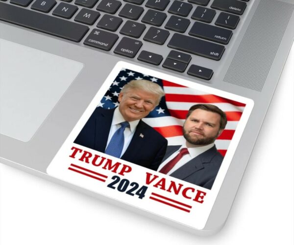 Trump Vance 2024 Sticker USA Flag Trump Vance Sticker Trump 2024 Sticker JD Vance Sticker Vance VP 2024 Election Vice President Picked2