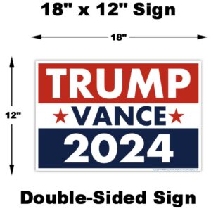 Trump Vance 2024 Yard Sign, Donald Trump President JD Vance Vice President 2024 Yard Sign usa