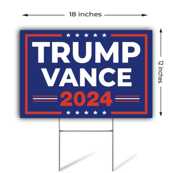 Trump Vance 2024 Yard Sign, Trump Vance Lawn Sign