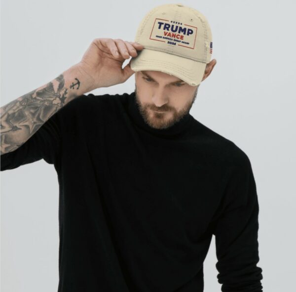 Trump-Vance Make America Great Again Distressed Dad Hat Usa