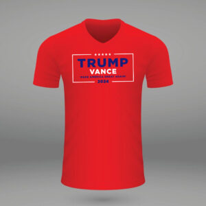 Trump Vance Make America Great Again Red V-Necks Shirt