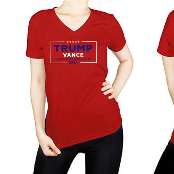 Trump Vance Make America Great Again Red Women's V-Neck