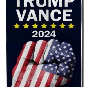 Vantaso House Flag America Presidential Election - Trump Vance 2024 Fist Decorative Double Sided Banner for Yard Lawn