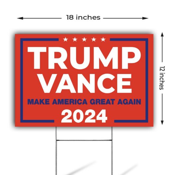 trump Vance 2024 Yard Sign Us