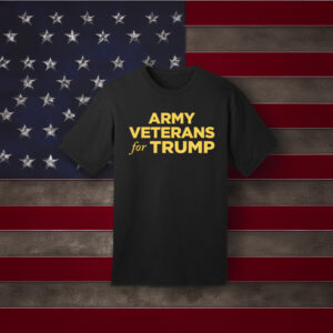 Army Veterans for Trump Black T-Shirts