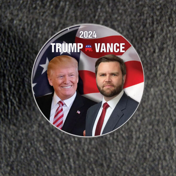 Official 12 TRUMP VANCE Campaign 2024 U.S. Presidential Election 3 Safety Pinback Button