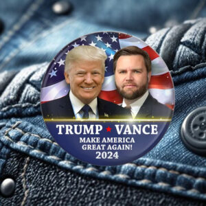 Official Donald Trump & JD Vance 2024 MAGA Button1