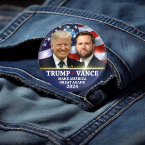 Official Donald Trump & JD Vance 2024 MAGA Button2