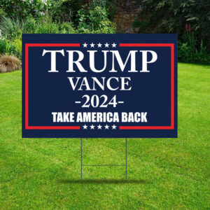 Official Made in America - Trump Vance 2024 yard sign1