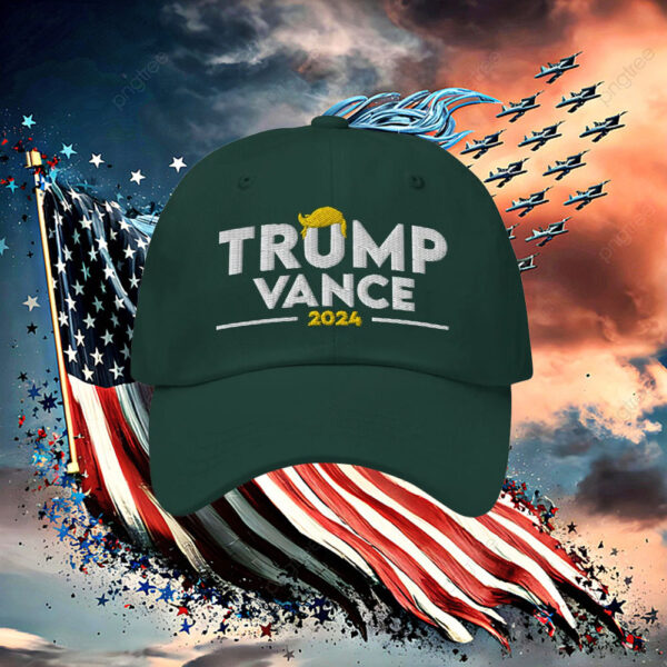 Official TRUMP VANCE 2024 Campaign Hat, Donald Trump Embroidered Dad Hat1