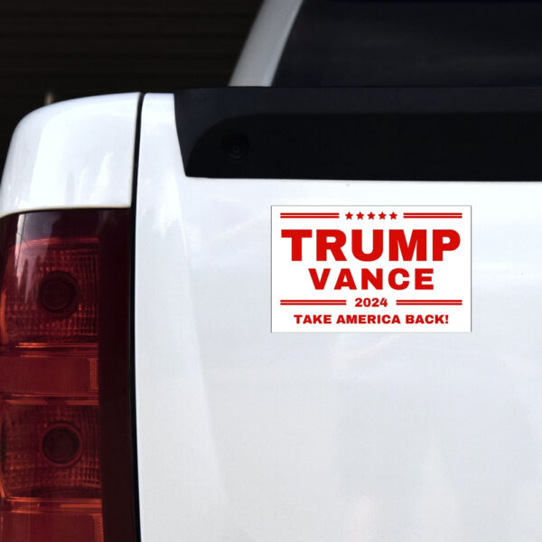 Official Trump Vance 2024 Car Magnet, Take America Back Magnet, Vote Trump 2024 Car Decal