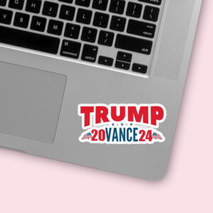 Official Trump Vance 2024 Sticker, USA Flag1