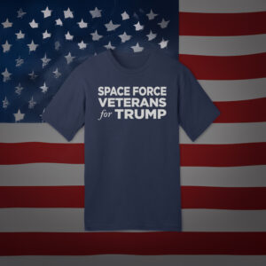 Space Force Veterans for Trump Navy T-Shirt