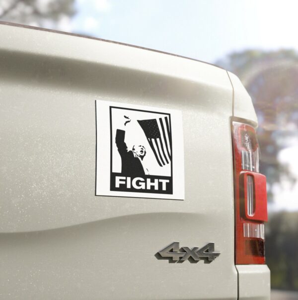 Trump Fight White Car Magnets US