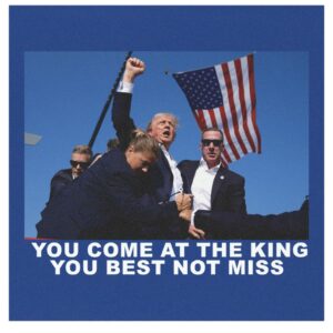 Trump Shooting You Come At the King You Best Not Miss Car Magnets