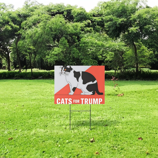 Cats For Trump Vance Yard Sign, Trump Vance Yard Sign