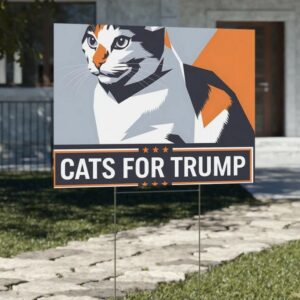 Cats For Trump Vance Yard Sign, Trump Vance Yard Sign, Republican Garden Sign, President Election 2024, Political Lawn Sign