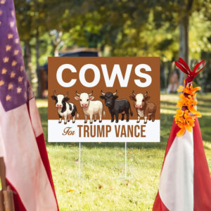 Cows For Trump Vance Yard Sign