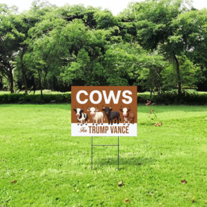 Cows For Trump Vance Yard Sign, Trump Vance Yard Sign, President Election 2024