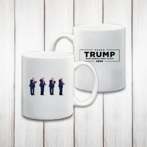 Dancing Trump White Coffee Mugs