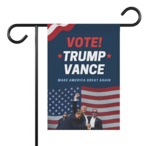 Donald Trump & J.D. Vance 2024 Garden Flag, Trump 2024 Flag, MAGA Garden Flag, Make America Great Again Flag, Trump Vance Outdoor Flag1