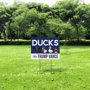 Ducks For Trump Vance Yard Sign, Vance Trump Kennedy Sign, Republican Garden Sign, Election 2024