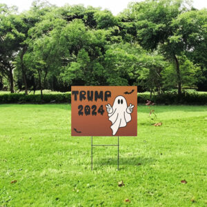 Halloween Trump 2024 Yard Sign, Spooky Ghost Trump Sign