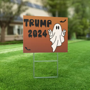 Halloween Trump 2024 Yard Sign, Spooky Ghost Trump Sign, Halloween Election Decoration