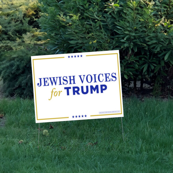 Jewish Voices for Trump Yard Sign USA