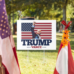 TRUMP VANCE Fist Pump Yard Sign