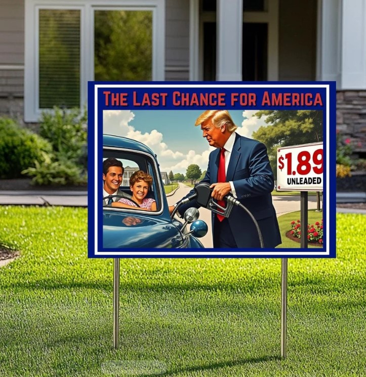 The Last Chance For America Yard Sign, Make America Great Again Yard Sign, Trump Yard Sign, Republicans Yard Sign, Election 2024 Yard Sign