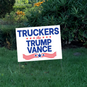 Truckers For Trump Vance Yard Sign, Trump Vance Yard Sign, Republican Garden Sign, President Election 2024, Political Lawn Sign