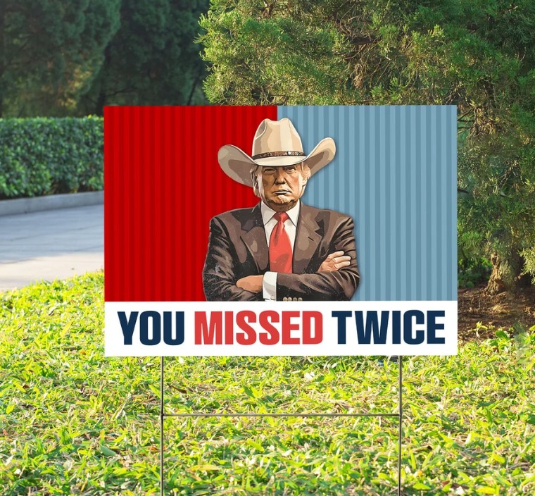 Trump 2024 Yard Sign, You Missed Twice Yard Sign, Republican Garden Sign, President Election 2024, Donald Trump Lawn Sign, Trump Vance 2024