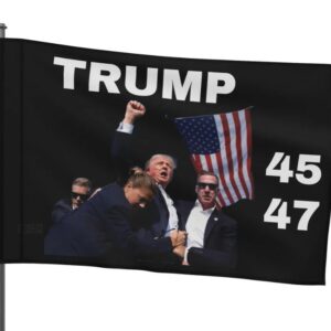 Trump 45 47 Flag Iconic Moment Trump 2024 MAGA Make America Great Again Gift for Her Gift for Him Custom Design