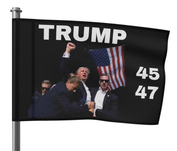 Trump 45 47 Flag Iconic Moment Trump 2024 MAGA Make America Great Again Gift for Her Gift for Him Custom Design1