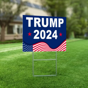 Trump For President Sign, Trump For President 2024 Flag, Republican Garden Sign