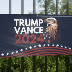 Trump Vance 2024 Banner, MAGA Banner, Republican Flag, American Eagle, Patriotic Banner