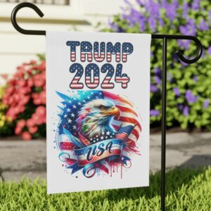 Trump Vance 2024 Garden Banner, Take America Back, Patriotic Yard Decor, American Flag Garden Sign, 12x18 Yard Flag, Political Yard Sign