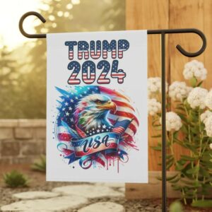 Trump Vance 2024 Garden Banner, Take America Back, Patriotic Yard Decor, American Flag Garden Sign, 12x18 Yard Flag, Political Yard Sign1