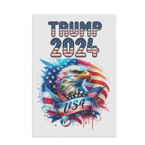 Trump Vance 2024 Garden Banner, Take America Back, Patriotic Yard Decor, American Flag Garden Sign, 12x18 Yard Flag, Political Yard Sign3