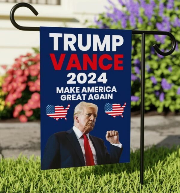 Trump Vance 2024 Garden Flag - 12x18 Inch Double Sided, Make America Great Again Flag, Trump Fight Flag, Take America Back Trump 2024 Flag