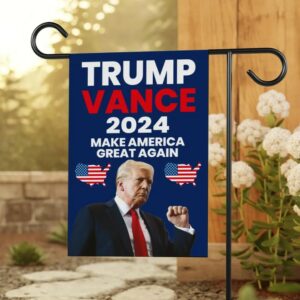 Trump Vance 2024 Garden Flag - 12x18 Inch Double Sided, Make America Great Again Flag, Trump Fight Flag, Take America Back Trump 2024 Flag2