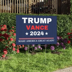 Trump Vance 2024 Lawn Sign, Yard Decor, USA Election 2024, Conservative Support, Vote for Republican. Political Outdoor Sign, Patriotic